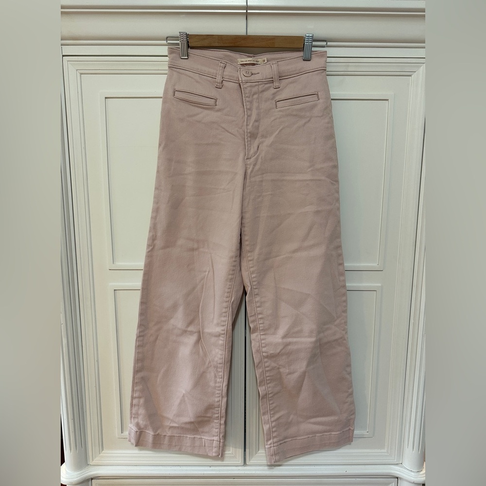 Levi Ribcage Wide Leg Pink Jeans